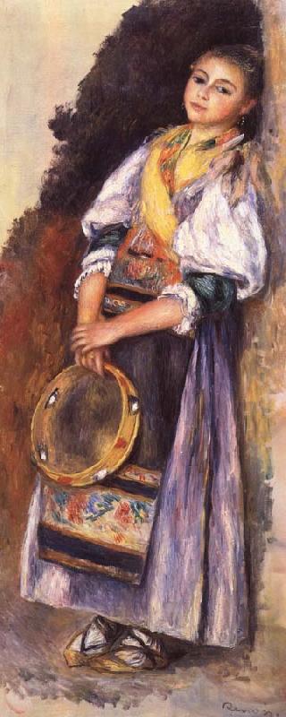 Pierre Auguste Renoir Italian woman witb Iambourine Germany oil painting art